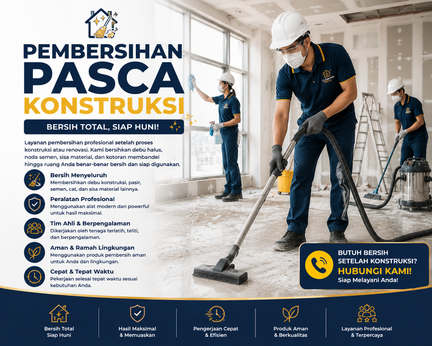 Pembersihan Pasca Konstruksi